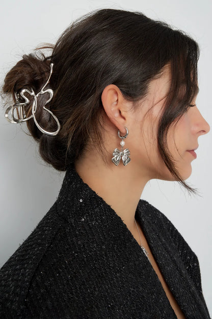 classy haarclip ZILVER