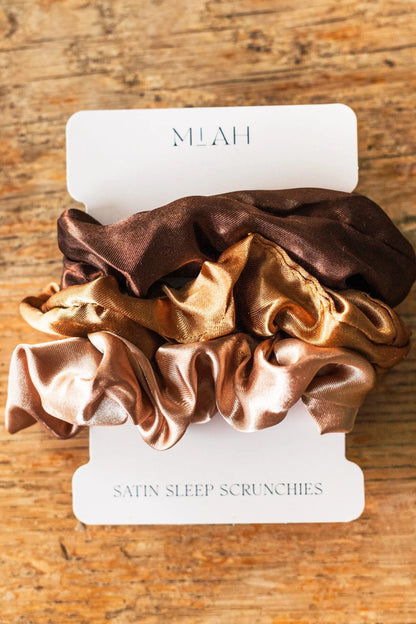 satin silk scrunchies